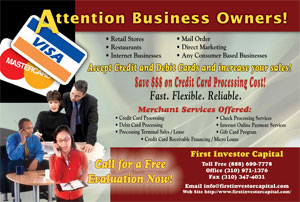 credit card postcard