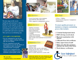 Care Unlimited brochure - inside